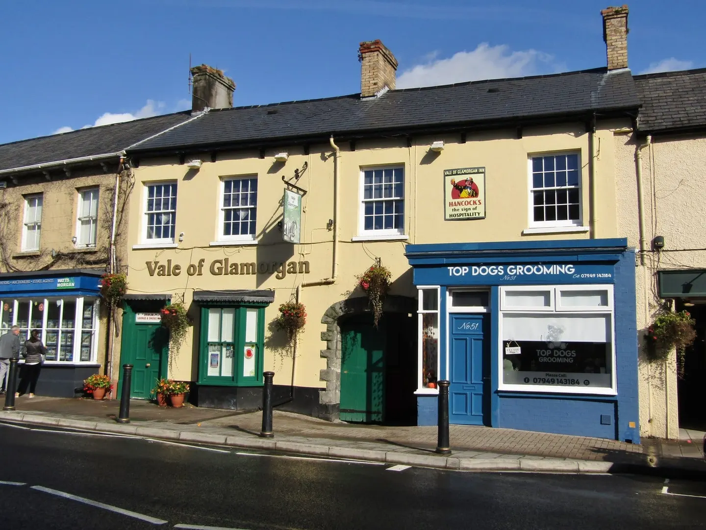 Photo of Cowbridge, a village in the Vale of Glamorgan, south east Wales.