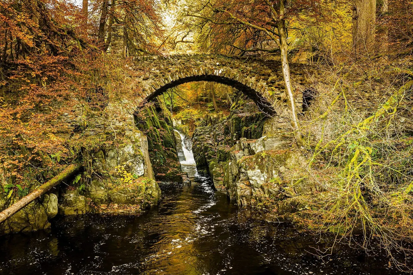 Photo of The Hermitage (Black Linn Falls), a waterfall near Dunkeld in the River Tay (Dunkeld), Perth and Kinross, central Scotland.