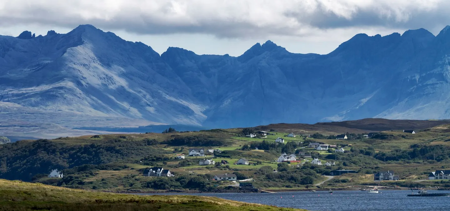 Photo of the Cuillin Hills, a National Scenic Area in Highland, the Scottish Highlands and Islands.