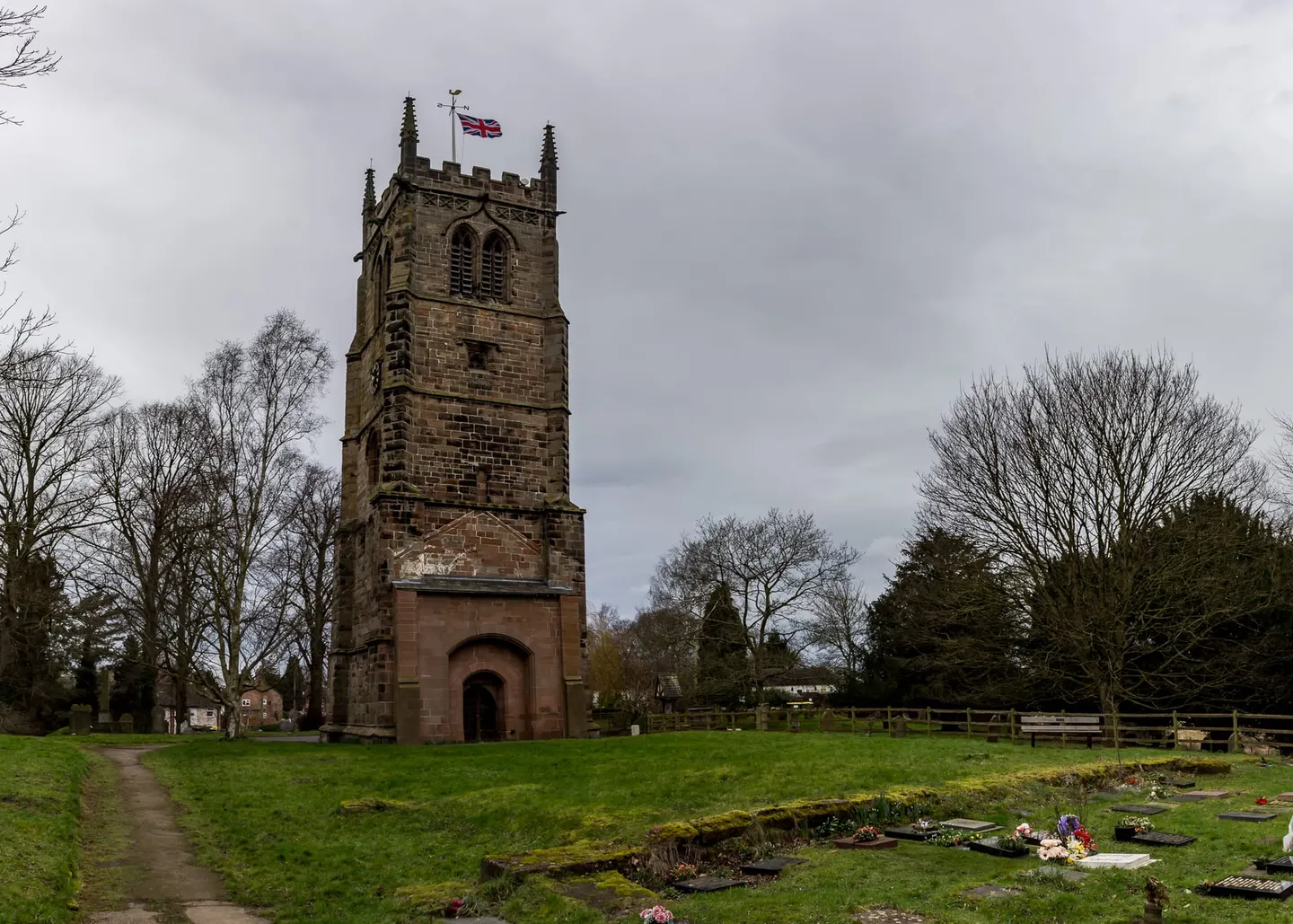 Photo of St Chad's Church (Wybunbury), a church in Cheshire, north west England.