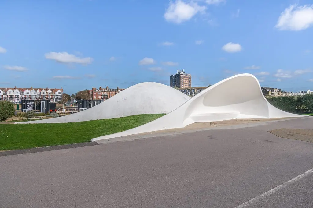 Photo of Littlehampton, a swimming spot near Arundel, West Sussex, south east England.