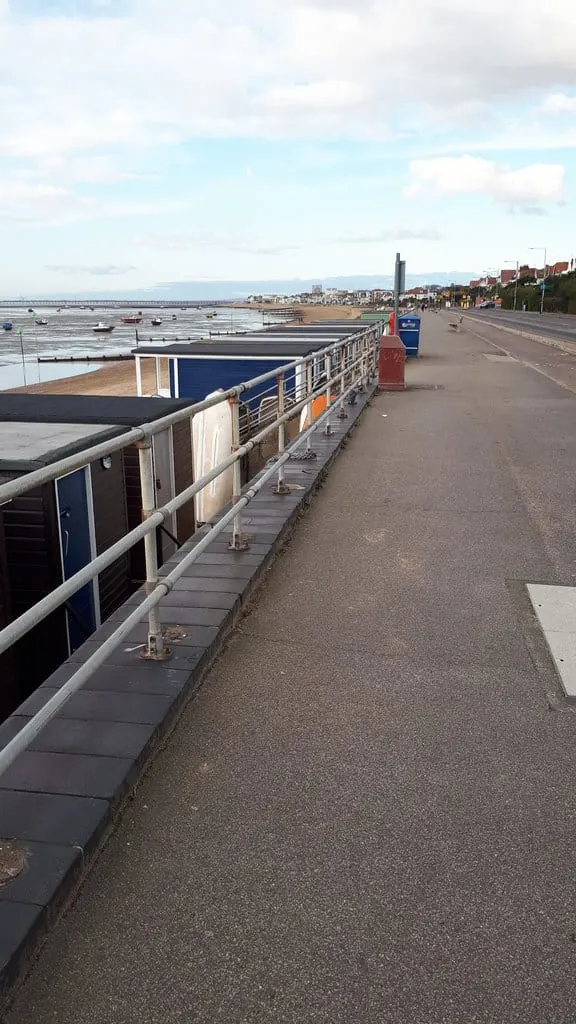 Photo of Southend Thorpe Bay, a swimming spot near Southend-on-Sea, Essex, eastern England.