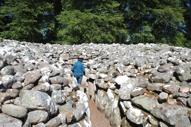 Photo of Clava Cairns, a rock art near Inverness, Highland, the Scottish Highlands and Islands.