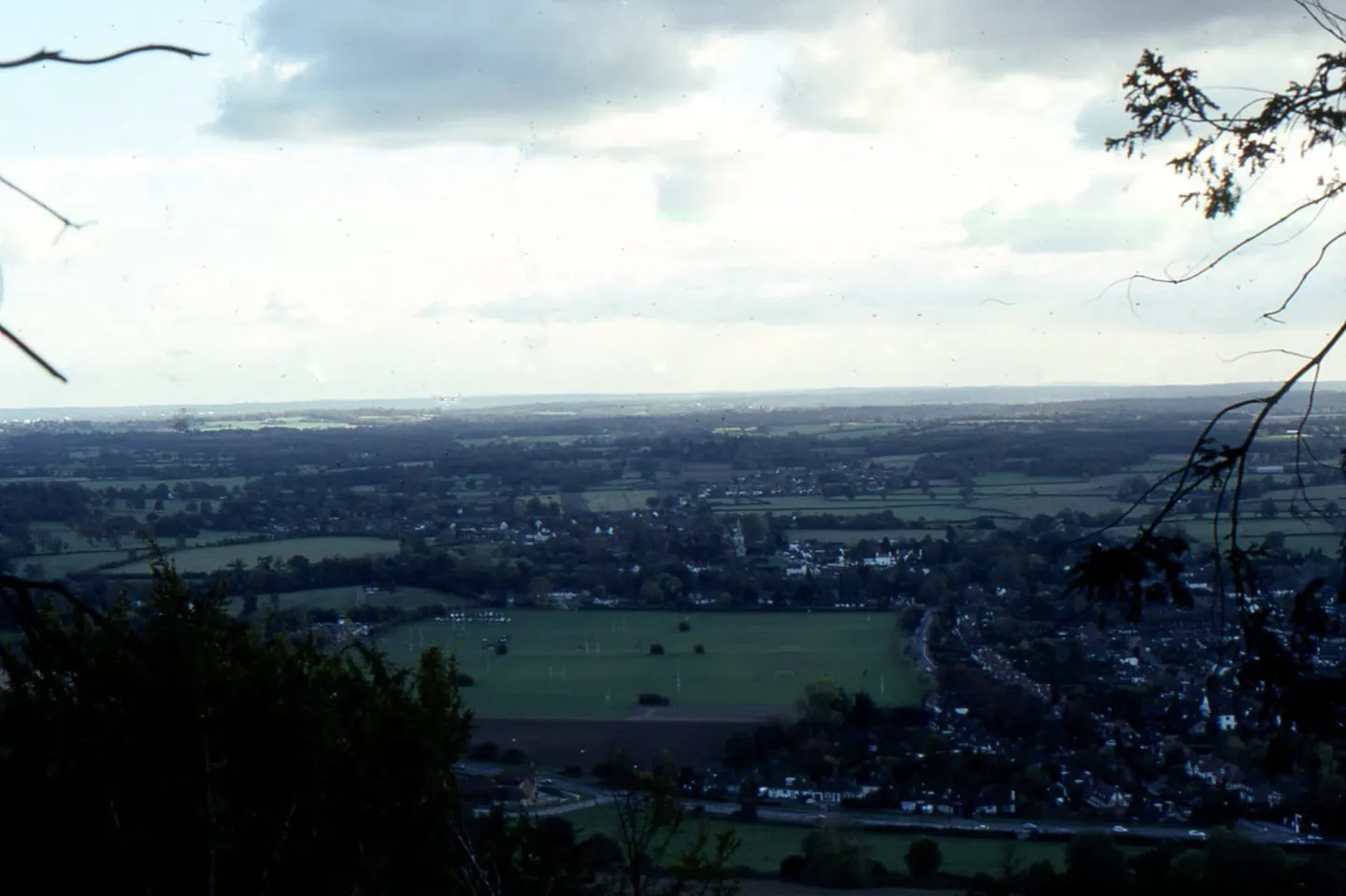 Photo of Brockham Big Field, a country estate in Surrey, south east England.