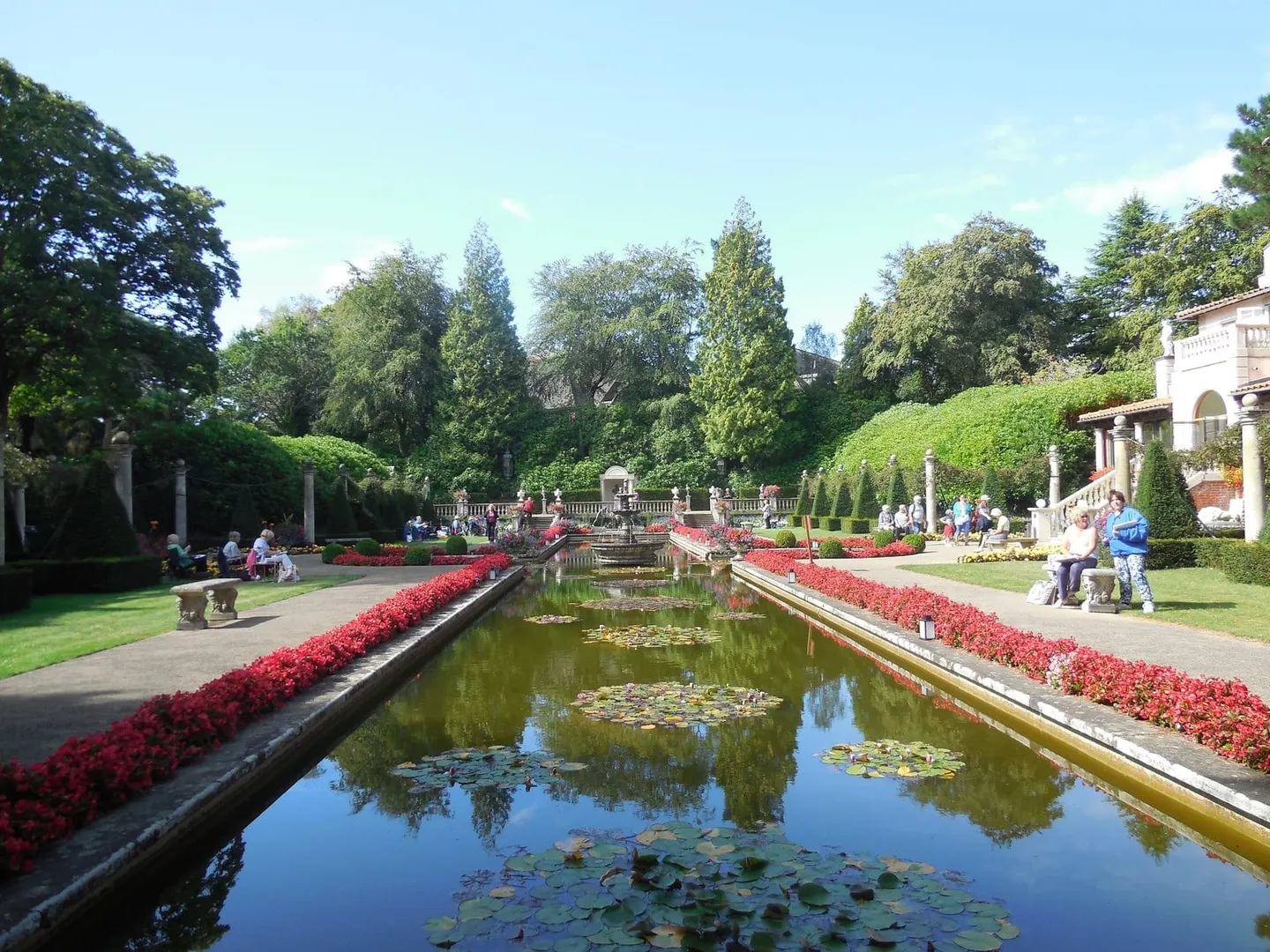 Photo of Compton Acres, a Grade II* registered house & garden near Bournemouth, Dorset, south west England.
