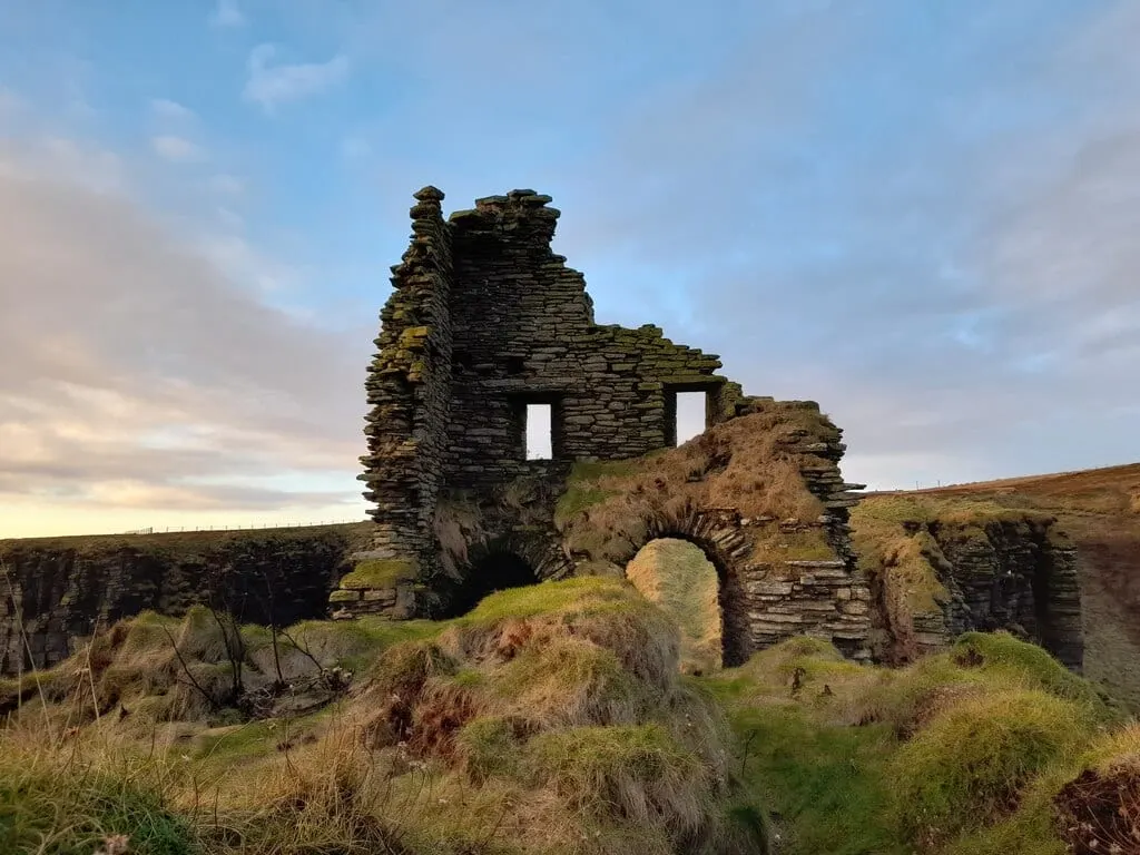 Photo of Bucholly Castle, a ruined castle near Auckengill, Highland, the Scottish Highlands and Islands.