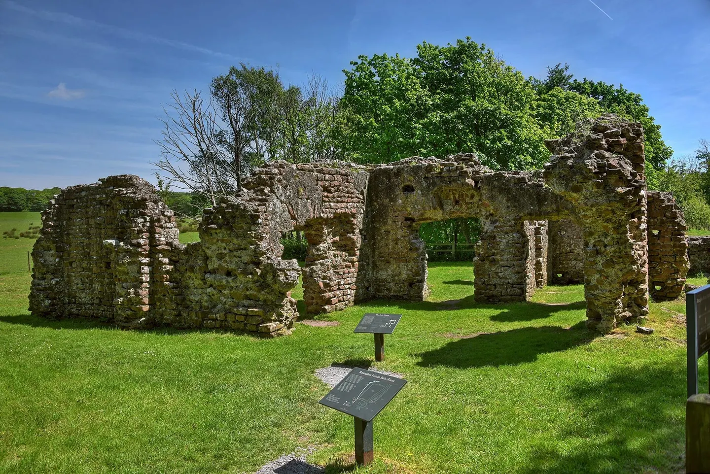 Photo of Ravenglass Roman Bath House, a Roman fort in the Lake District, Cumbria, north west England.