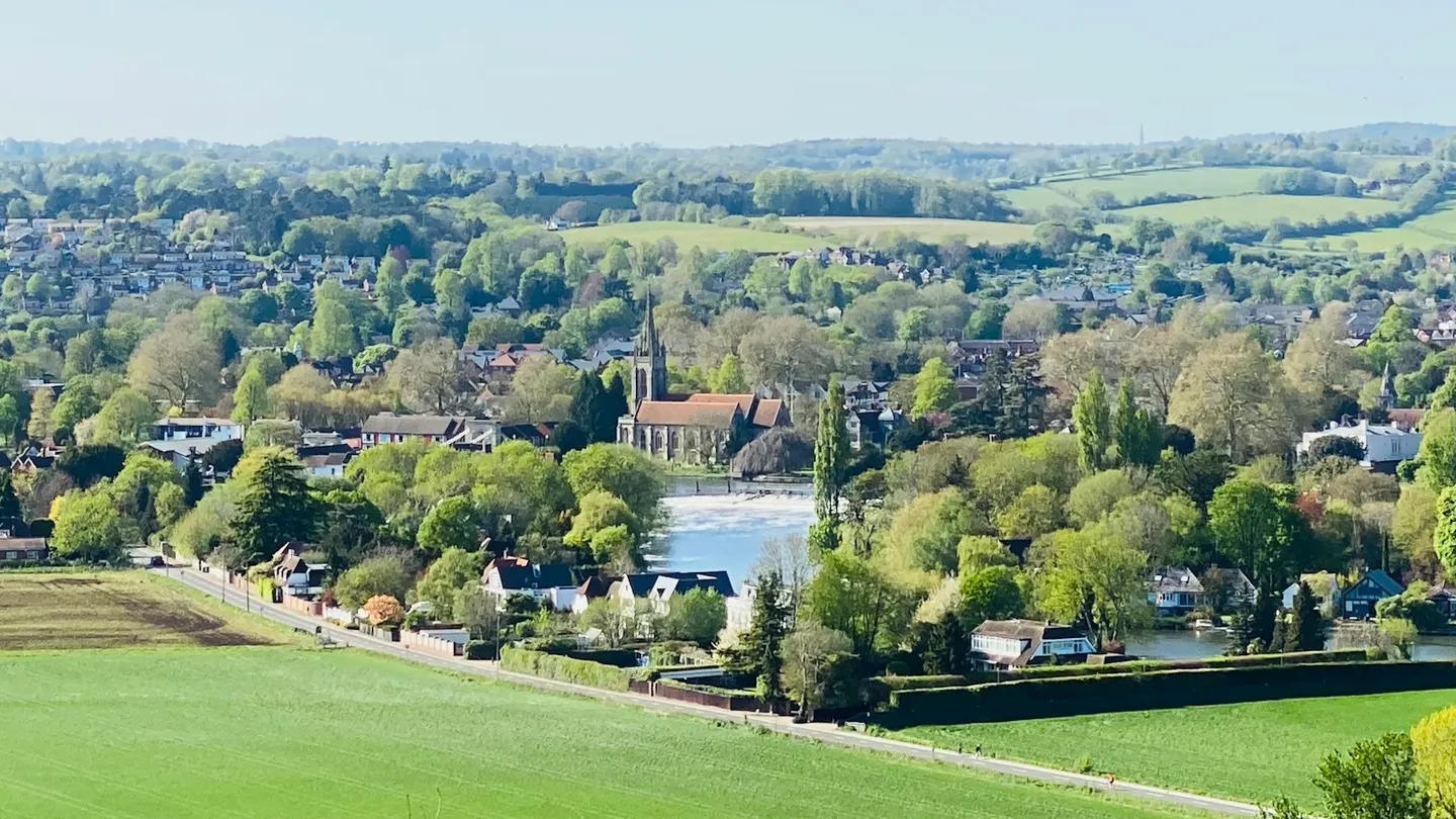 Photo of Marlow, a village in Buckinghamshire, south east England.