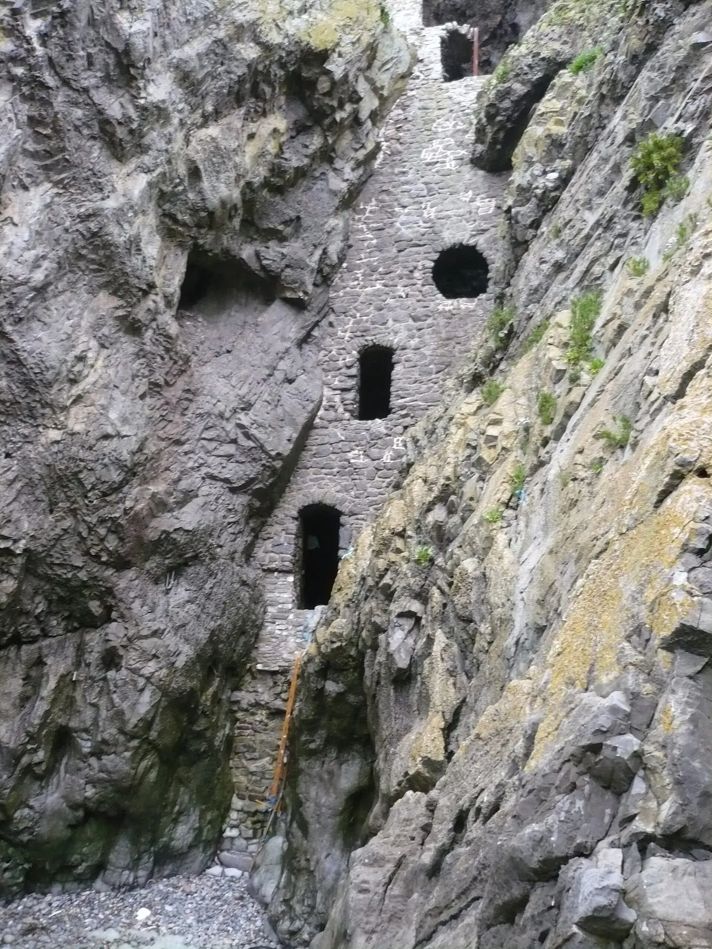 Photo of Culver Hole, a cave near Port Eynon in Gower, Swansea, south west Wales.