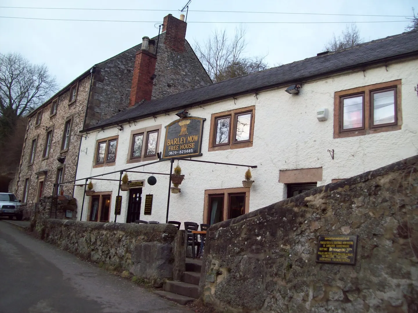 Photo of The Barley Mow (Bonsall), a pub in Derbyshire, central England.