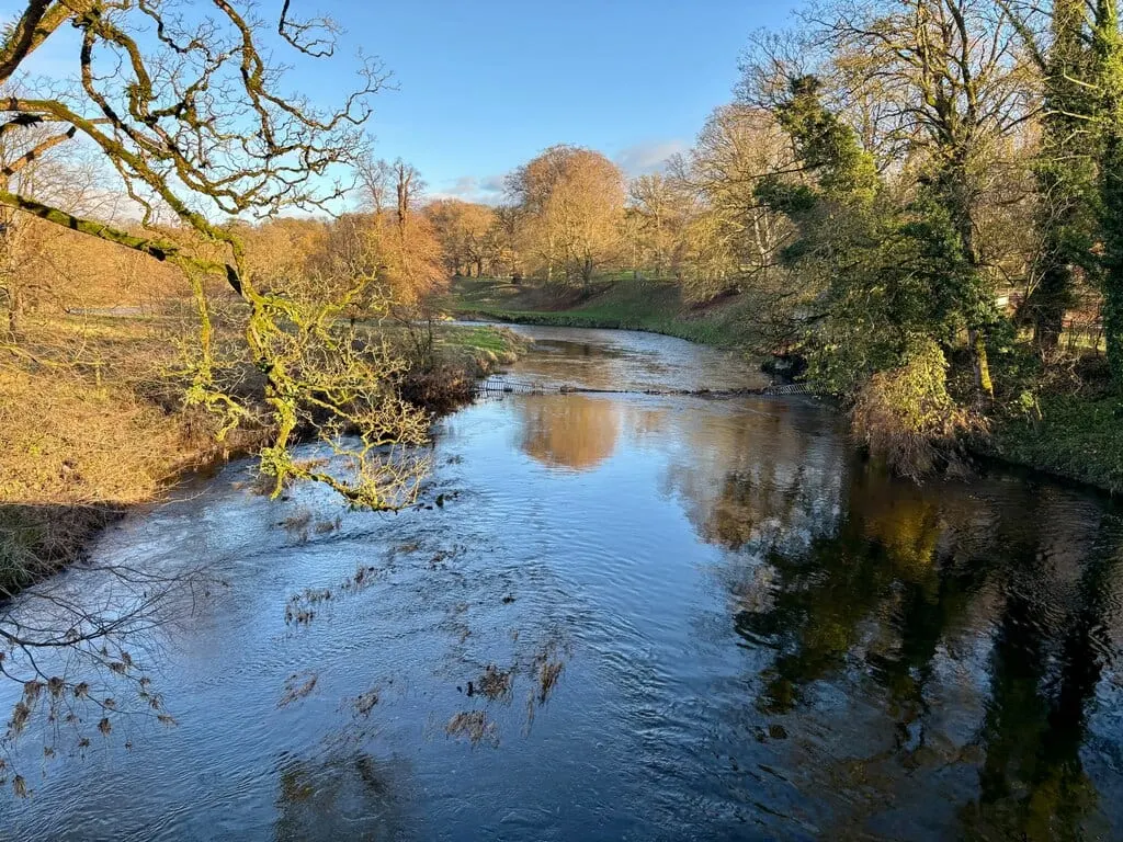 Photo of the River Kent, a 20-mile river running from Kentmere to Morecambe Bay, north west England.
