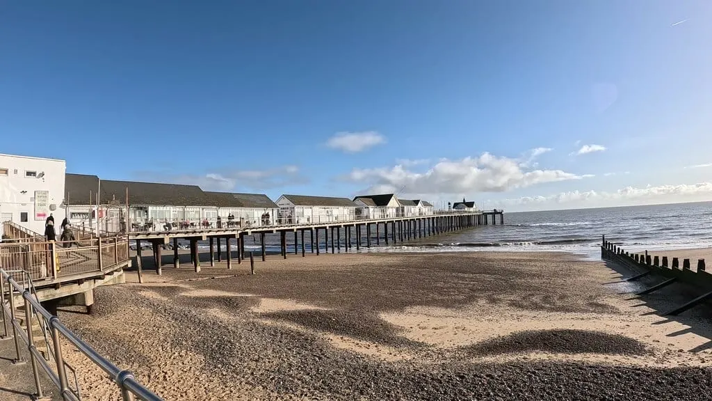 Photo of Southwold The Pier, a swimming spot in Suffolk, eastern England.