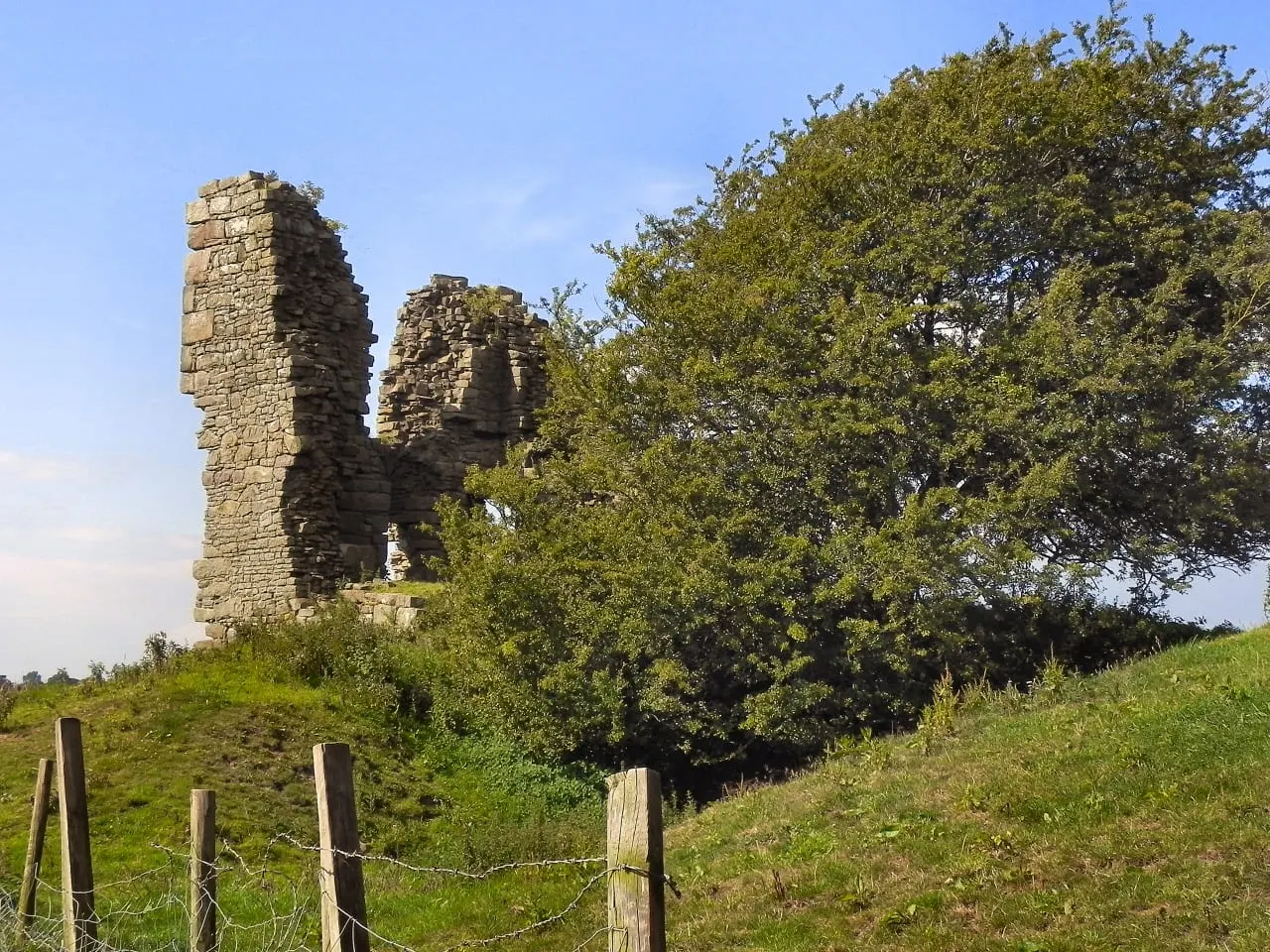 Photo of Greenhalgh Castle, a ruined castle near Garstang, Lancashire, north west England.