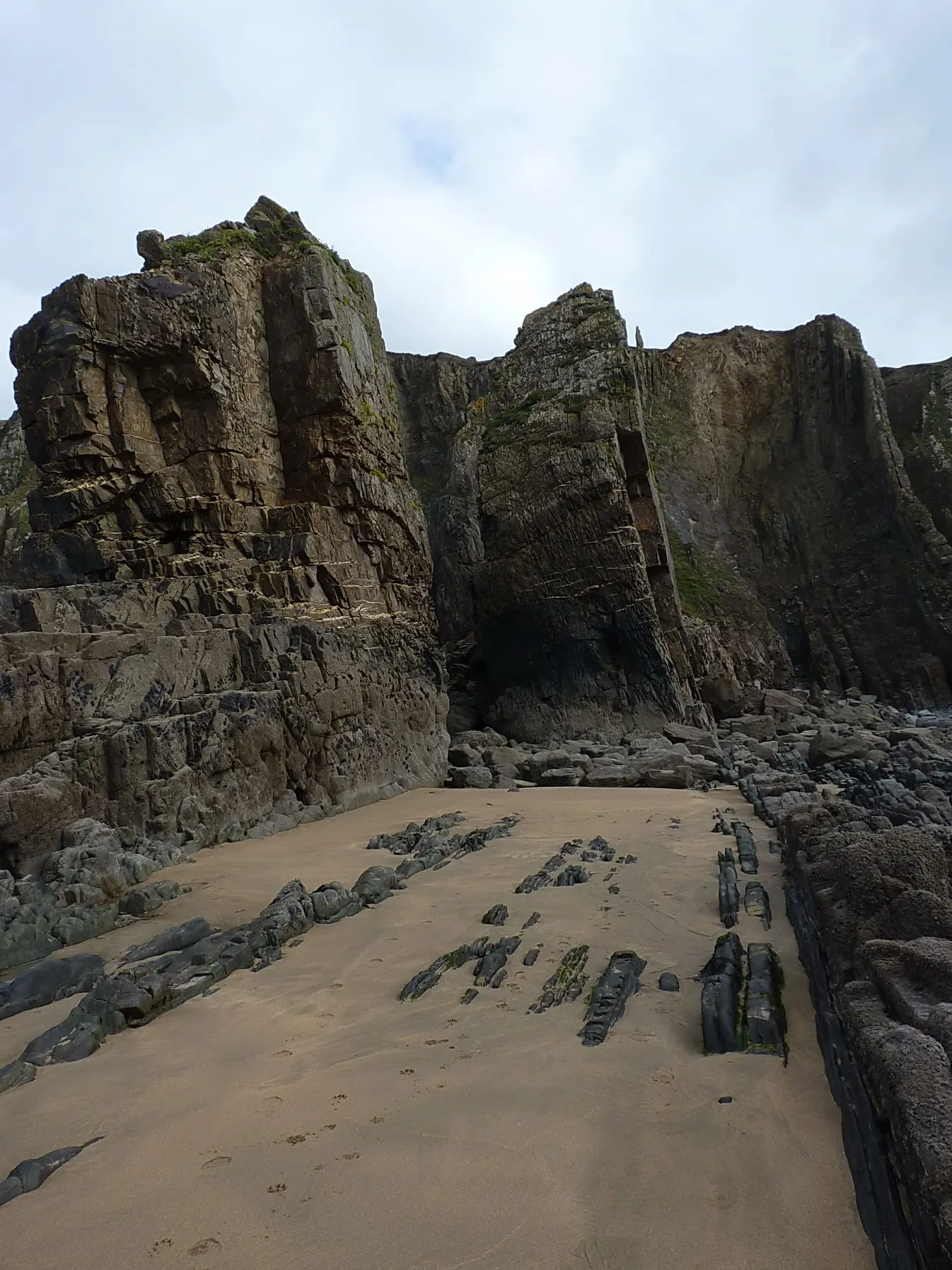 Photo of the coast from Duckpool to Sandymouth, Cornwall, south west England.