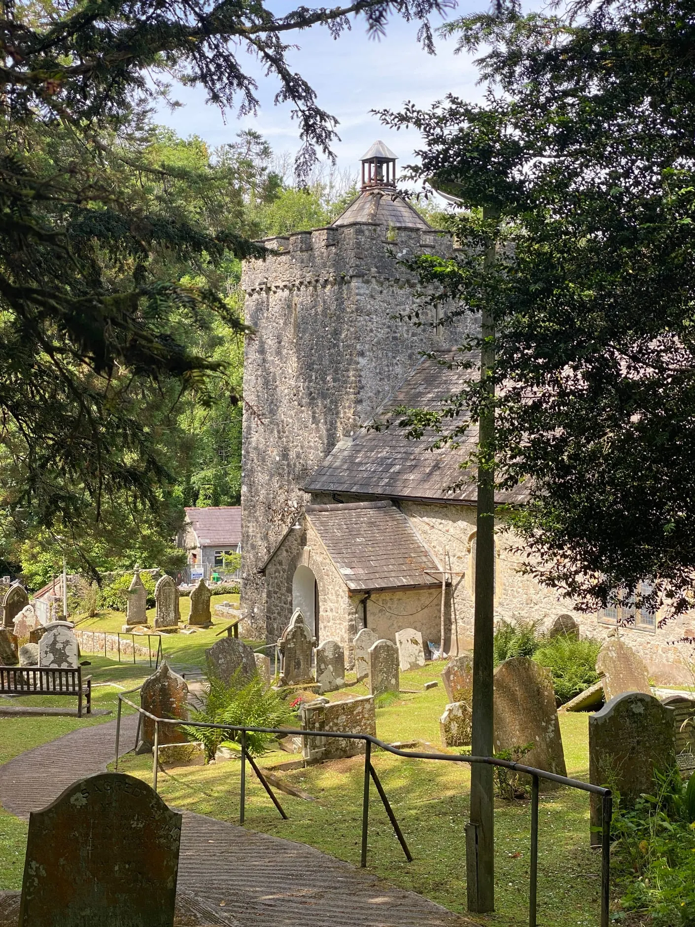 Photo of St Teilo's Church, Bishopston, a church in Gower, Swansea, south west Wales.