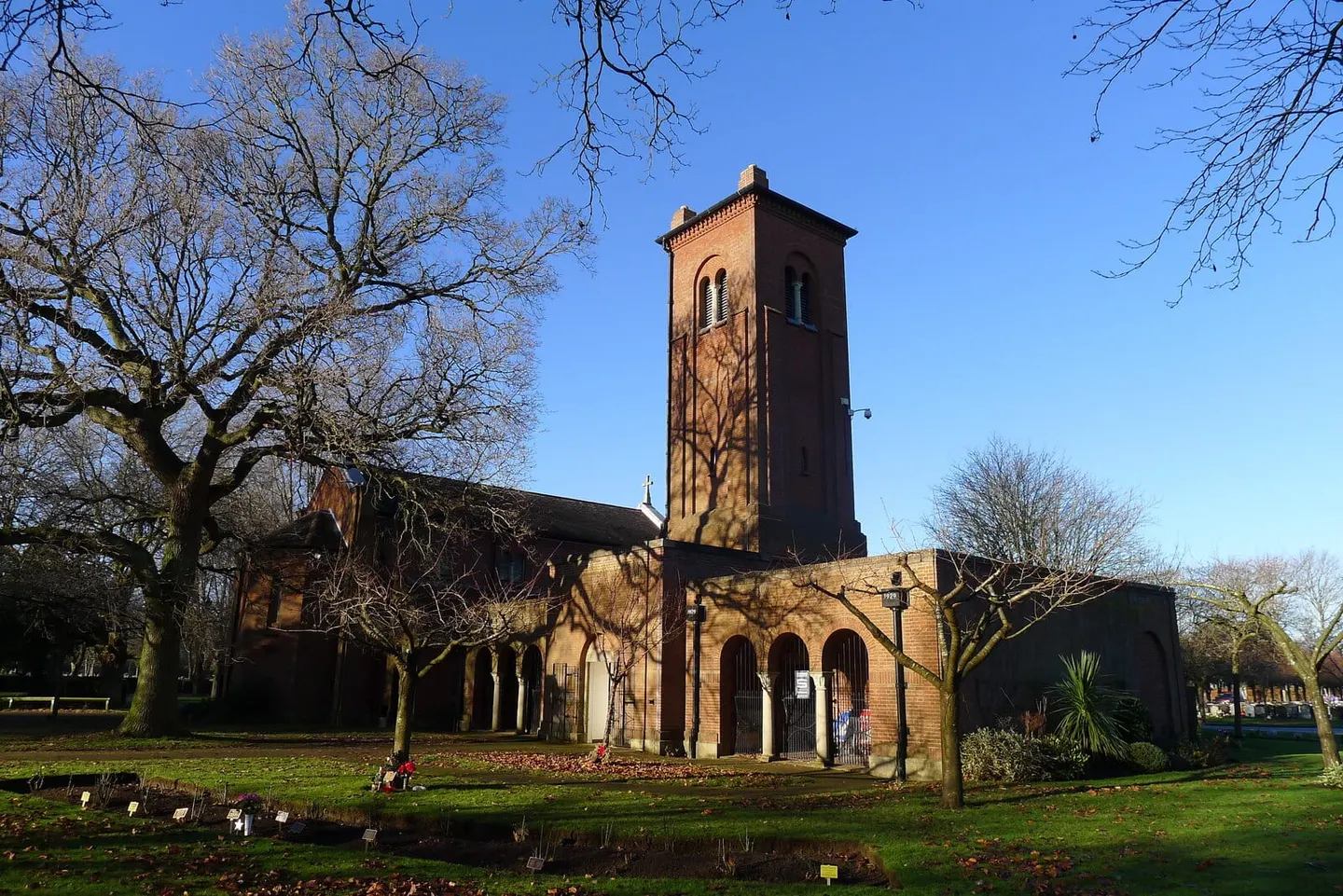Photo of Saffron Hill Cemetery, a Grade II* registered house & garden in Leicestershire, central England.
