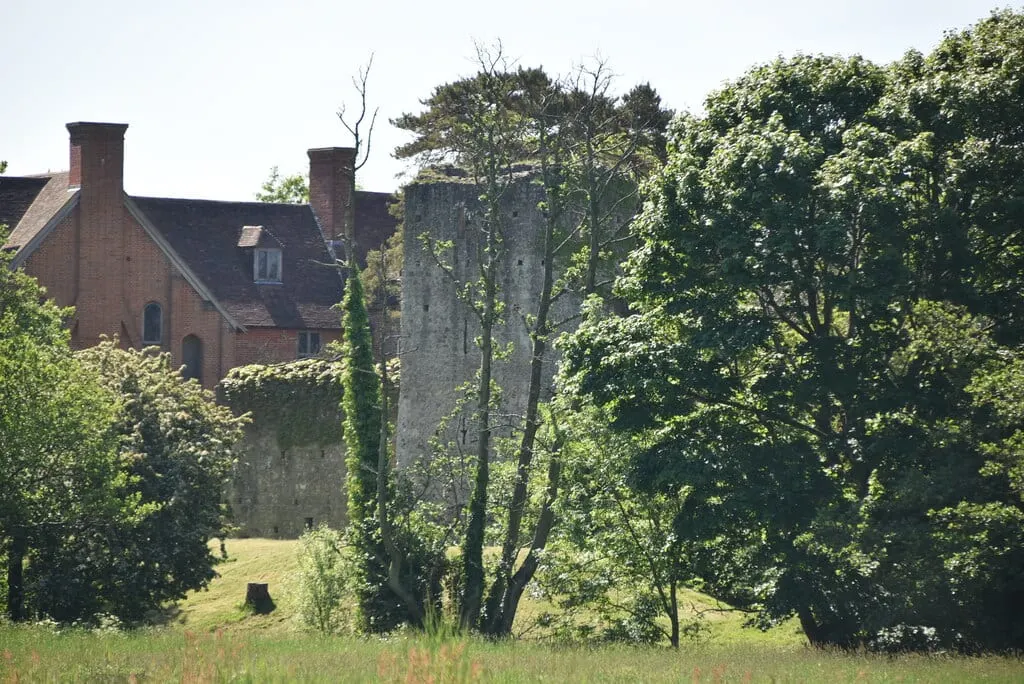 Photo of Westenhanger Castle, a ruined castle near Hythe, Kent, south east England.