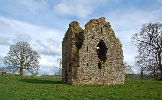 Photo of Covington, a ruined castle near Biggar, South Lanarkshire, southern Scotland.
