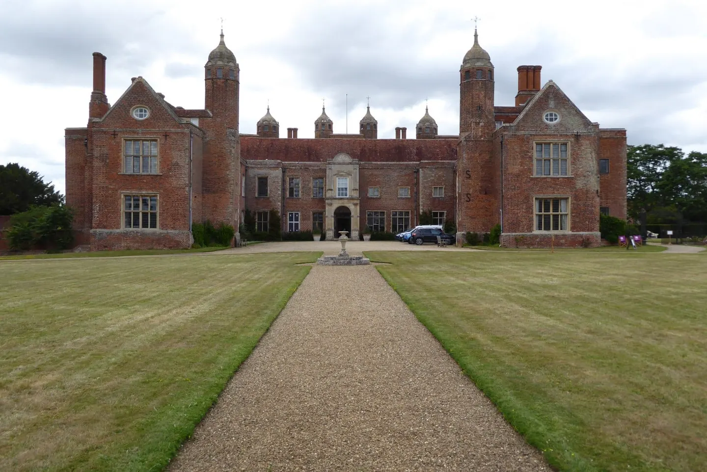 Photo of Melford Hall, a Grade II* registered house & garden near Long Melford, Suffolk, eastern England.