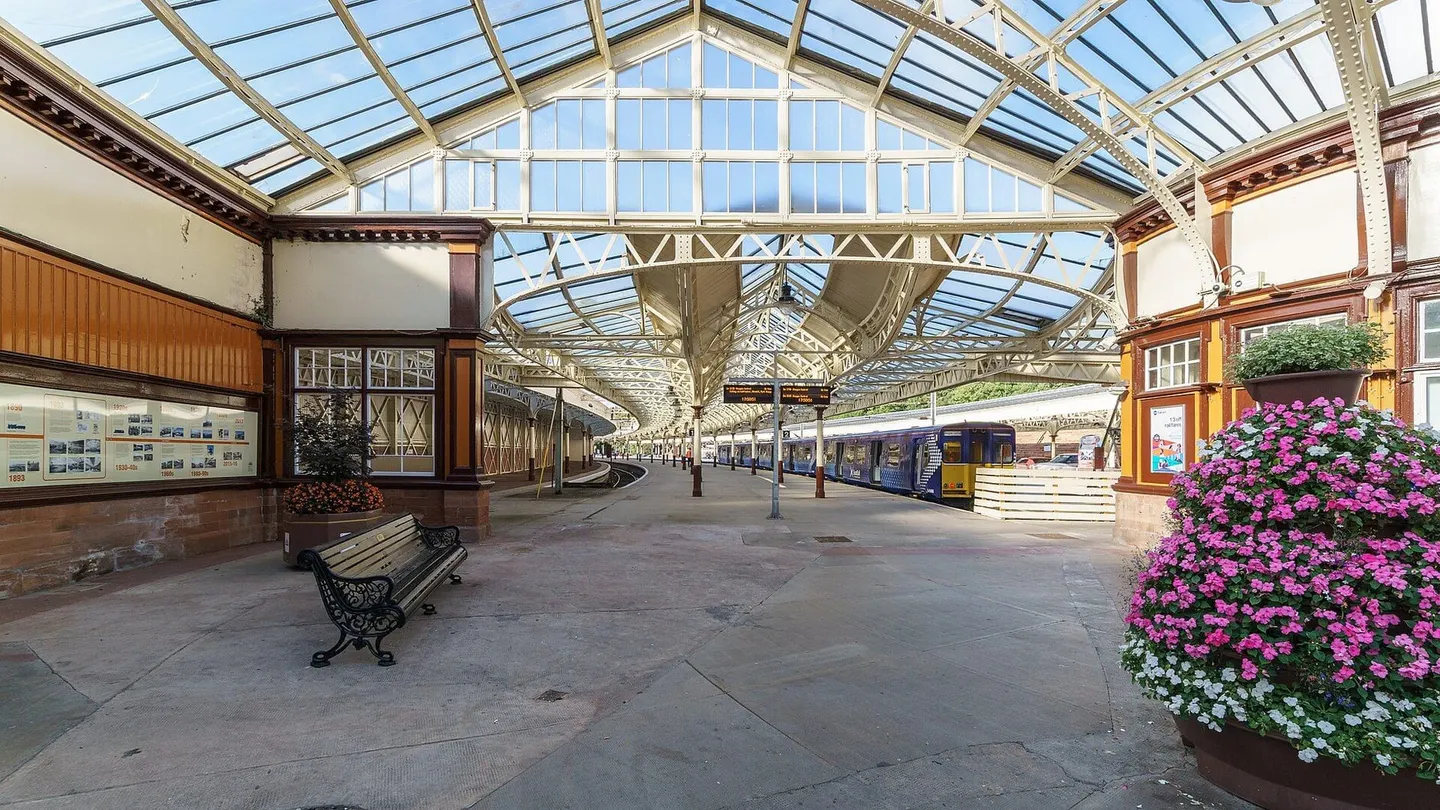 Photo of Wemyss Bay Station, a landmark in Inverclyde, central Scotland.