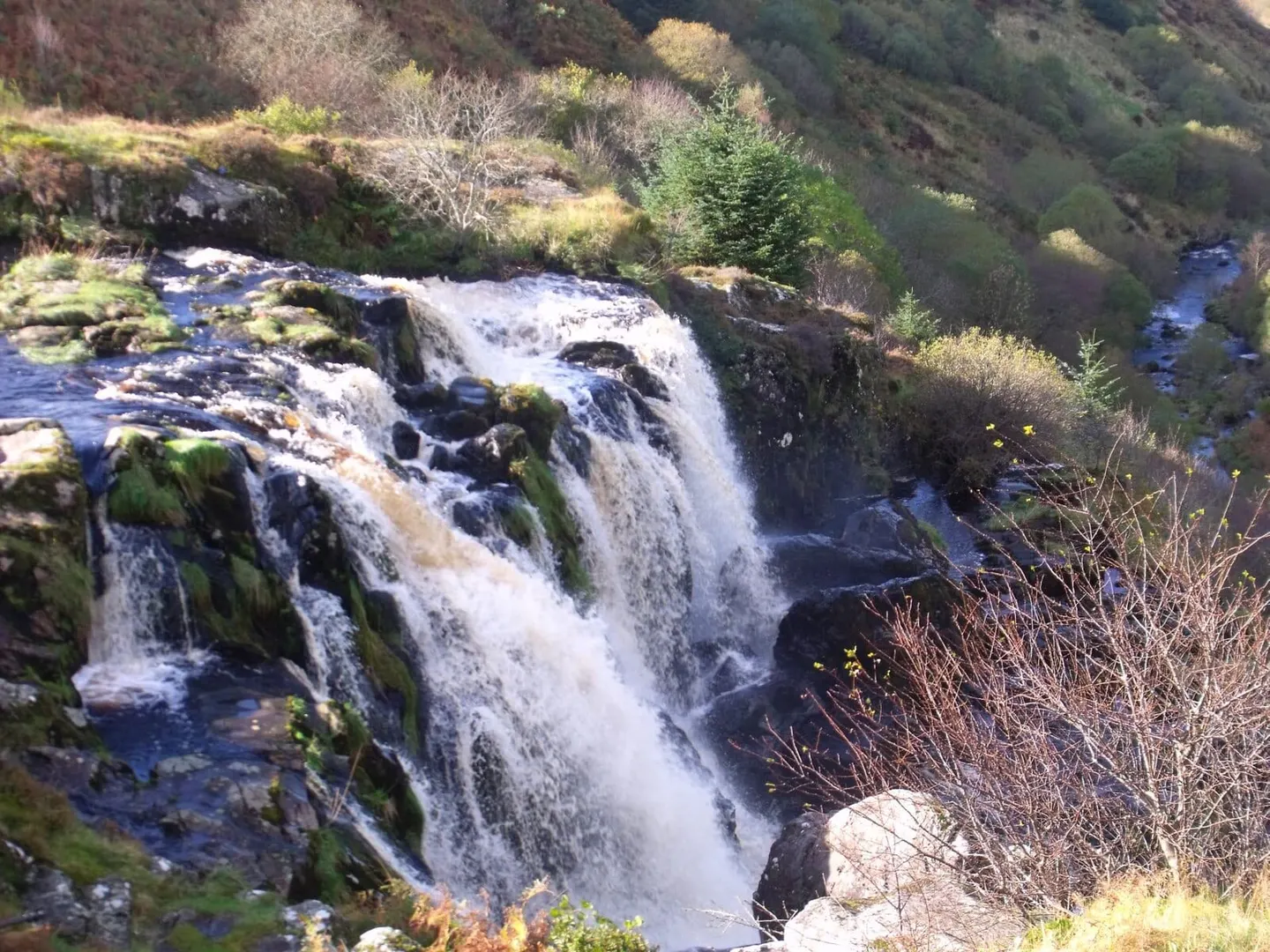 Photo of Loup of Fintry, a waterfall in Stirling, central Scotland.