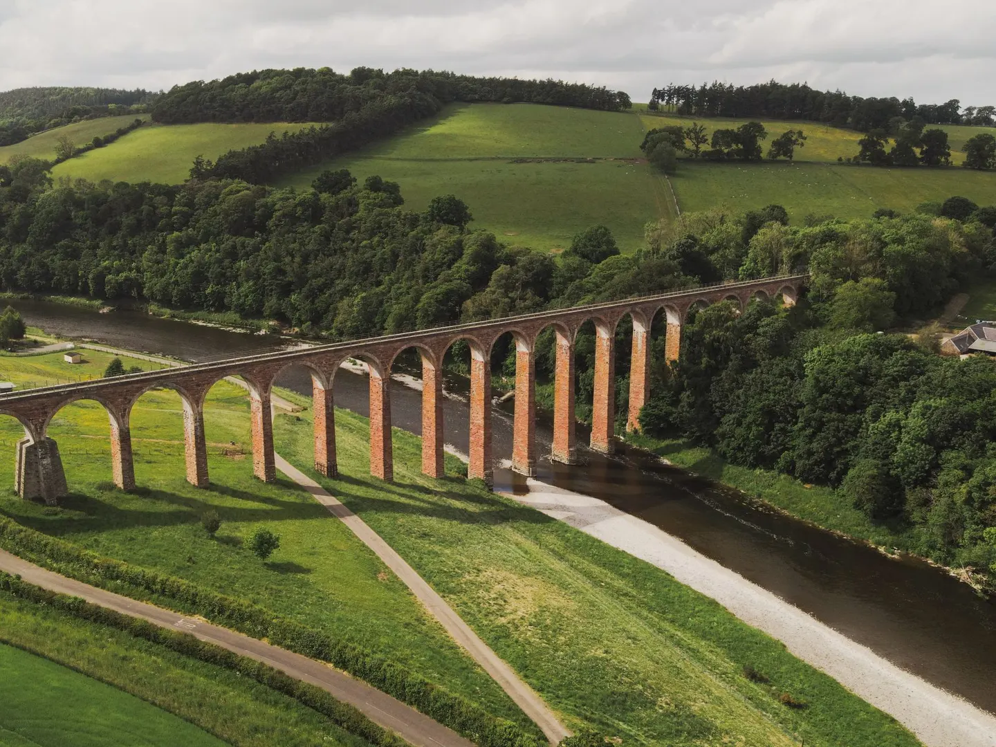 Photo of Eildon and Leaderfoot, a National Scenic Area in the Scottish Borders, southern Scotland.