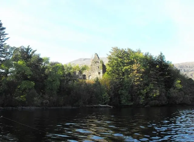 Photo of Fraoch Eilean, a ruined castle near Kilchrenan, Argyll and Bute, the Scottish Highlands and Islands.