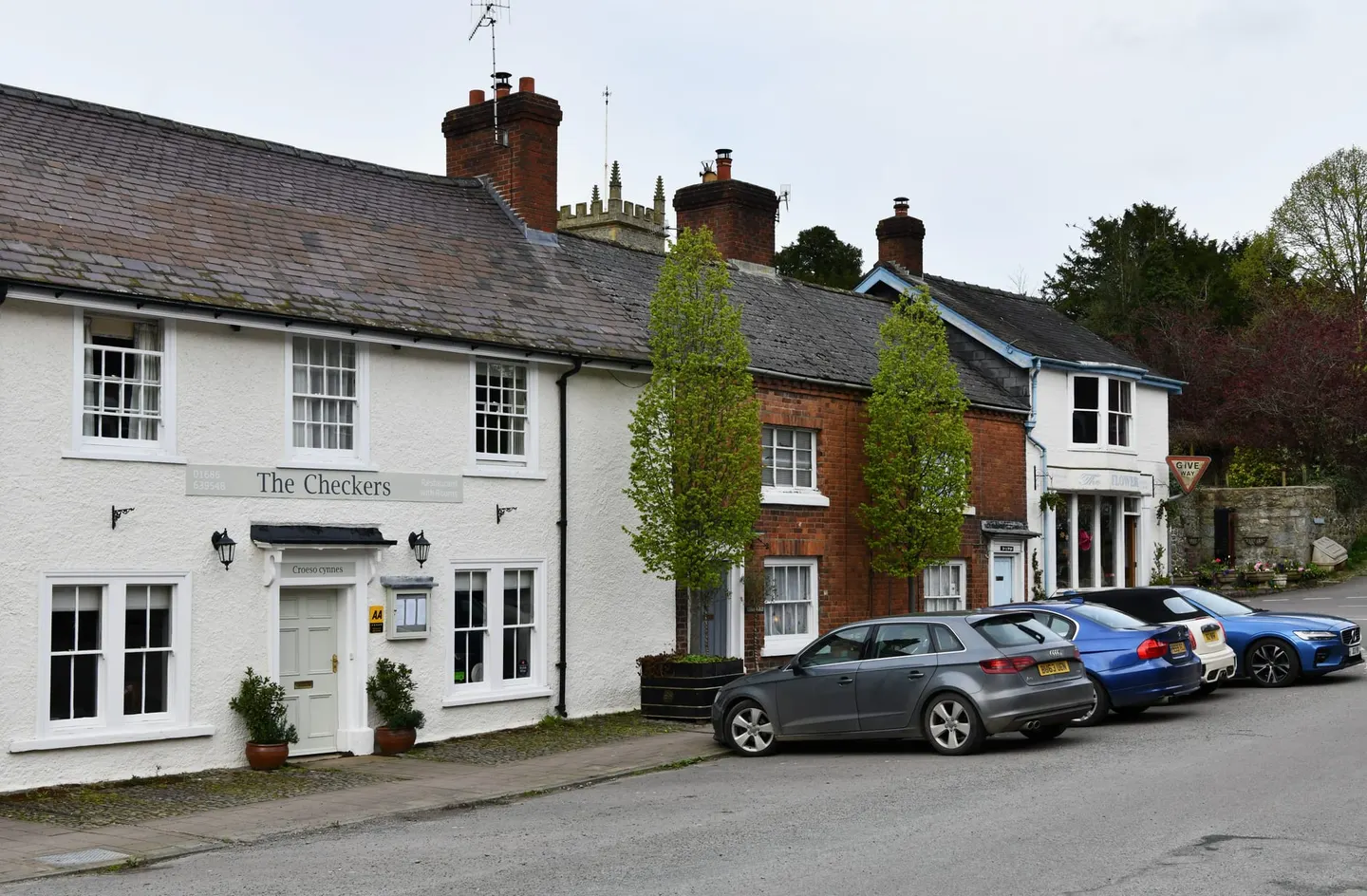 Photo of The Checkers, a pub near Montgomery, the Powys, mid Wales.