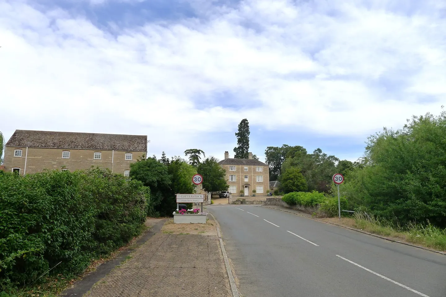 Photo of Cotterstock, a village in Northamptonshire, central England.