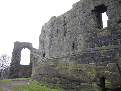 Photo of Halton Castle, a ruined castle near Frodsham, Cheshire, north west England.