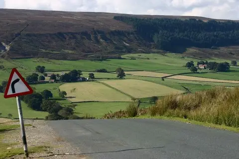 Photo of Bransdale, a country estate near Farndale in the North York Moors, North Yorkshire, northern England.