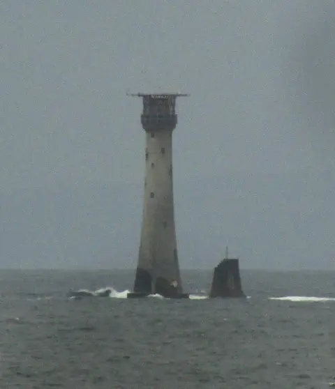 Photo of Eddystone Lighthouse, a lighthouse in England.