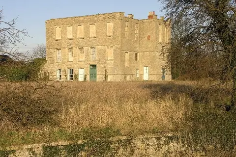 Photo of Shireoaks Hall, a Grade II* registered house & garden near Blyth, Nottinghamshire, central England.