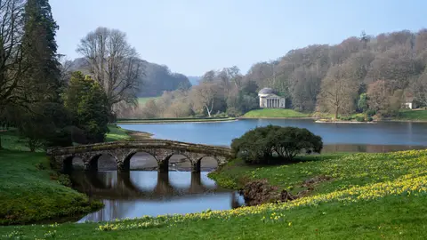 Photo of Stourhead, a Grade I registered house & garden near Stourton, Wiltshire, south west England.