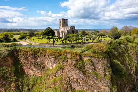Photo of St Mary and St Hardulph, Breedon, a church near Breedon on the Hill, Leicestershire, central England.