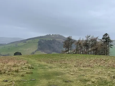 Photo of Hopesay Hill, a country estate near Craven Arms, Shropshire, central England.