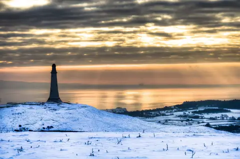 Photo of Hoad Monument, a folly near Ulverston, Cumbria, north west England.