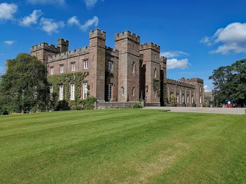 Photo of Scone Palace, a garden in Perth and Kinross, central Scotland.