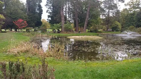 Photo of Brookwood Cemetery, a Grade I registered house & garden near Chobham, Surrey, south east England.