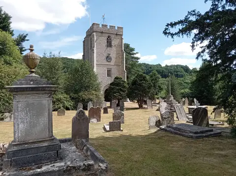 Photo of Aymestrey, a village in Herefordshire, central England.