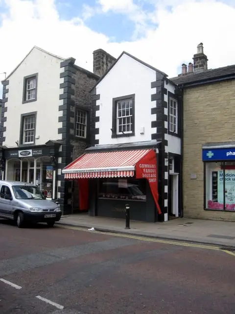 Photo of Cowman's Famous Sausage Shop, a farm & farm shop near Clitheroe, Lancashire, north west England.