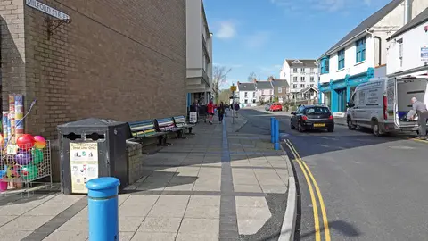 Photo of Saundersfoot, a village in Pembrokeshire, south west Wales.