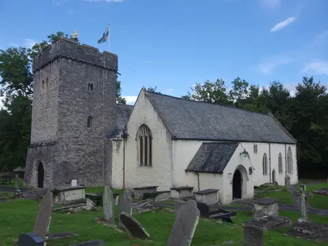 Photo of St Cadoc's Church, Llancarfan, a church in the Vale of Glamorgan, south east Wales.