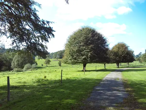 Photo of Trelissick Garden, a Grade II* registered house & garden near St Just in Roseland, Cornwall, south west England.
