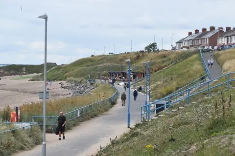 Photo of Newbiggin South, a swimming spot near Newbiggin-by-the-Sea, Northumberland, north east England.
