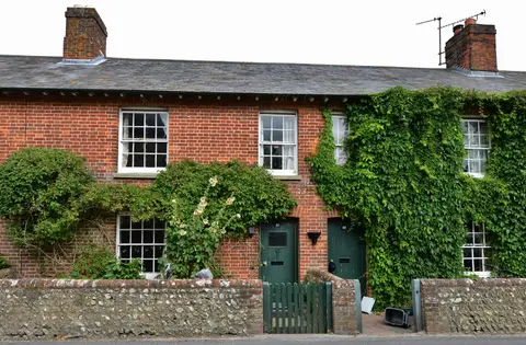 Photo of Firle (West Firle), a village in the South Downs, East Sussex, south east England.