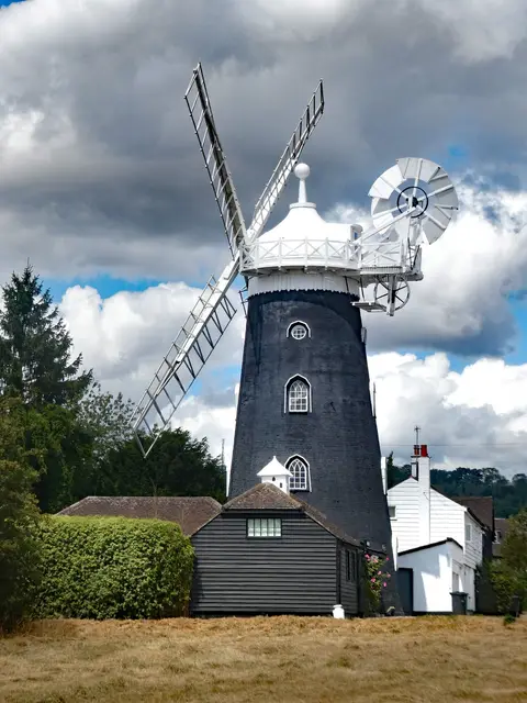 Photo of Wray Common Windmill, a windmill near Reigate, Surrey, south east England.