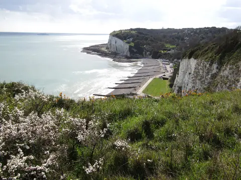 Photo of St Margaret's Bay, a swimming spot near Deal, Kent, south east England.