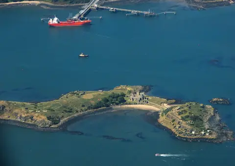 Photo of Inchcolm, an island in Fife, central Scotland.