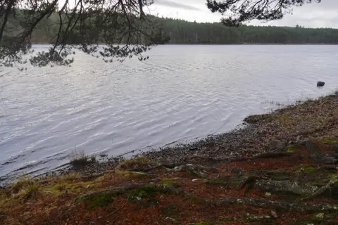 Photo of Loch Migdale, a loch near Bonar Bridge in the Dornoch Firth, Highland, the Scottish Highlands and Islands.